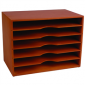 Esselte Stationery Stand Wooden Horizontal 6 Tier