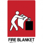 Brady Fire Sign Fire Blanket Metal