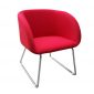 Chocolate Single Tub Chair Black And Red Fabric Standard- Other  Colour Fabrics Available