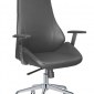 Flash High Back Office Chair  Black Fabric Seat+Back Chrome Base+Castors