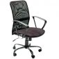 Stat Mesh Back Executive Chair Med Back W/Arms Black