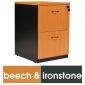 Logan Filing Cabinet 2 Drawer Beech And Ironstone
